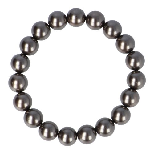 Shell Pearl, grafitszürke, golyós, 10 mm, karkötő