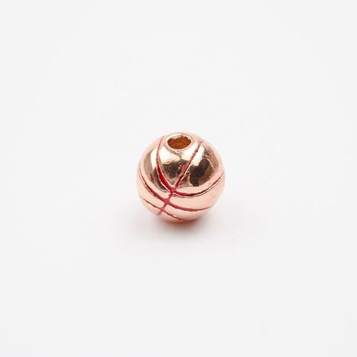 Köztes dísz, kosárlabda, rosegold szín, kb. 9 mm (1 db)