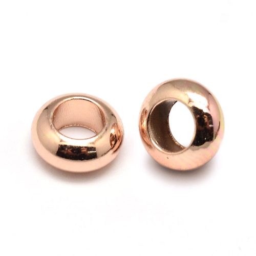 Baligyöngy, sima, rosegold színű, 7 mm (10 db)