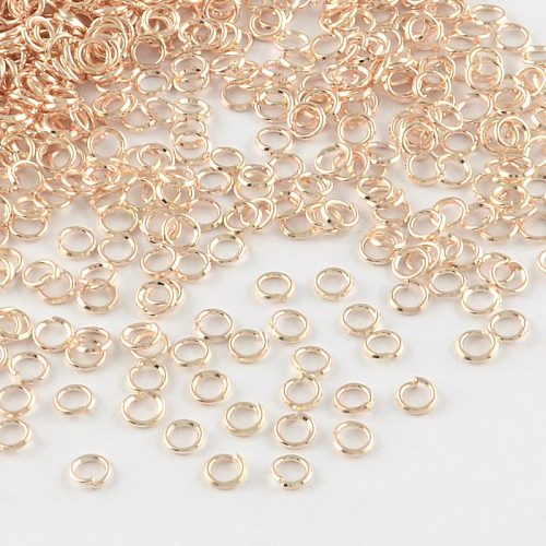 Karika, rosegold szín, 4x0,7 mm (100 db)