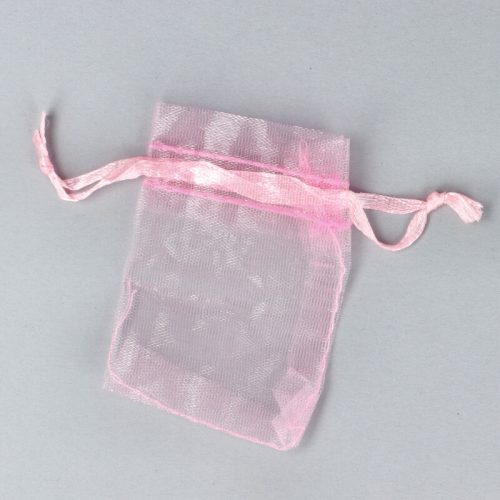 Organza tasak, kb. 5x7 cm, pink